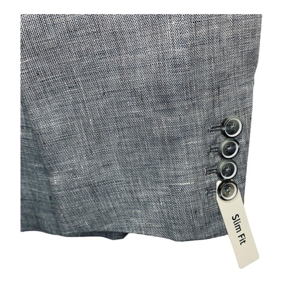 Murano Baird McNutt Linen Sport Coat Mens Large Short Peak Lapel NWT $250 - Picture 3 of 12
